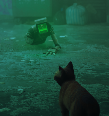 Screen shot from Stray the movie