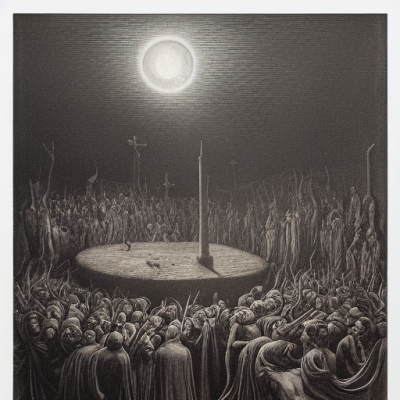 AI generated image of a ritual